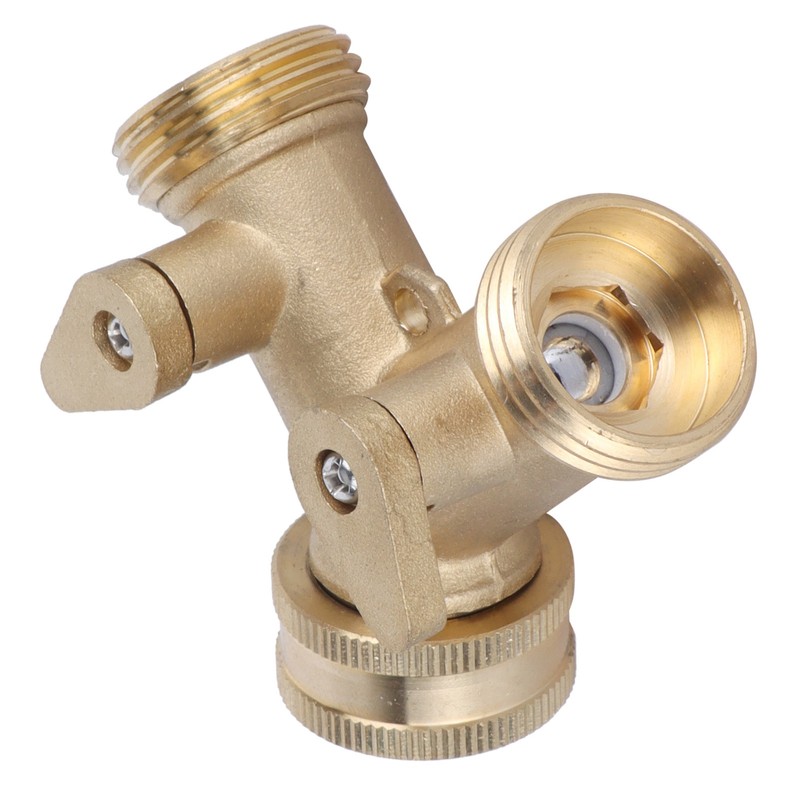 Garden Hose Splitter 2Way AllBrass Heavy Duty Simple Operation Outlet