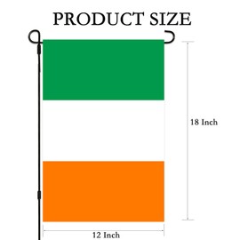 Irish Flag Small Mini Ireland Garden Flags 12x18 Double Sided Weather Resistant Yard Flags for Outdoor Decor (Ireland)
