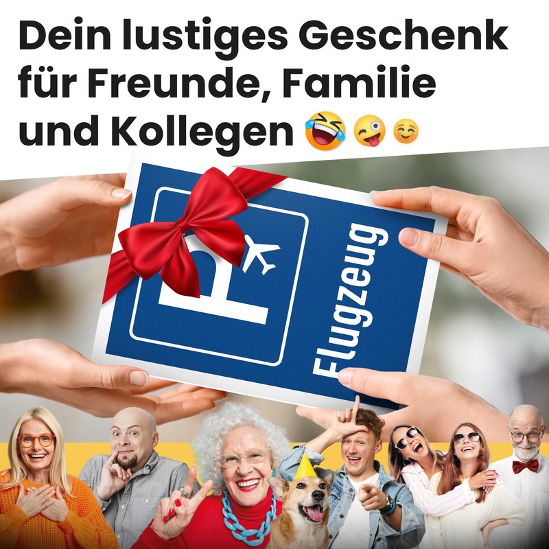 DankeDir! Parking Plane - 30 x 20 cm Plastic Sign