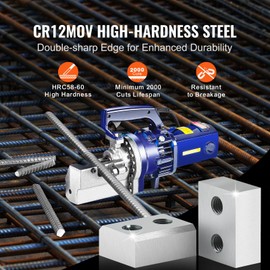 Happybuy Electric Rebar Cutter Blade, 6 PCS 25mm (1 inch) Cutting Diameter, HRC58-60 Hard Hydraulic Rebar Blade Replacement for Model RC-25 with 12 Hexagon Screws & Spring Washers