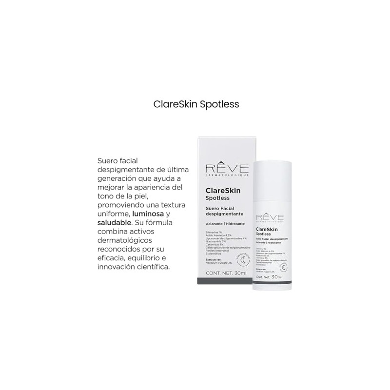 Reve Clareskin Spotless Suero Facial Despigmentante 30ml Piel Mixta Día/noche