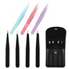 3 Pcs Fine Pointed Tweezers, Ingrown Hair Tweezers, Plus 4