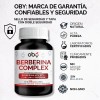 Berberina Hcl 1000mg Piperina Curcuma Oby Glucontrol 120 Capsulas