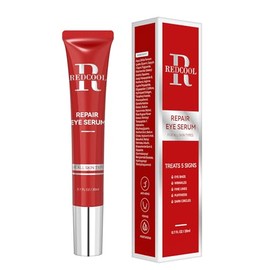 Redcool Caffeine & Retinol Under Eye Serum – Dermatologist-Tested, Fast Absorbing, Correction for Puffy Eye Bags Fine Lines Dark Circles Wrinkles While Providing Moisturizing Care (Ruby)