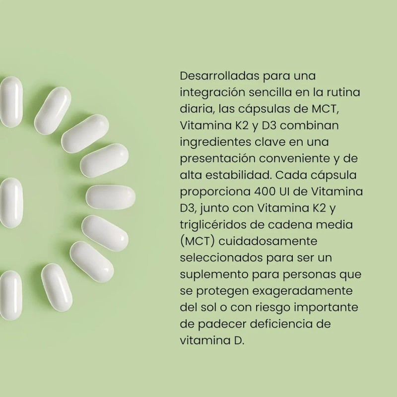 Multivitaminico Mct Entera Vitamina K2 Y D3 Mct 180 Capsulas