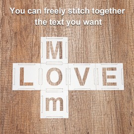 2 Inch Alphabet Letter Numbers Stencils, 62Pcs Reusable Plastic Alphabet Templates, Interlocking Drawing Letter Art Craft Template Kit for Painting on Wood, Paper, Wall, Signage, Fabric, Chalkboard