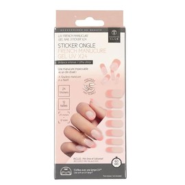 COSMETIC CLUB UV-Gel Nagelaufkleber – Selbstklebende French-Maniküre Sticker, 24 Stück (6 Größen), Gelb-Beige – Schnelle DIY-Nägel in Salon-Qualität
