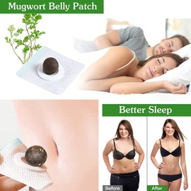 Natural Herbal Belly Stickers, Pack of 90 Mugwort Navel Stickers, Mugwort Navel Stickers, Detox Plasters, Mugwort Navel Stickers
