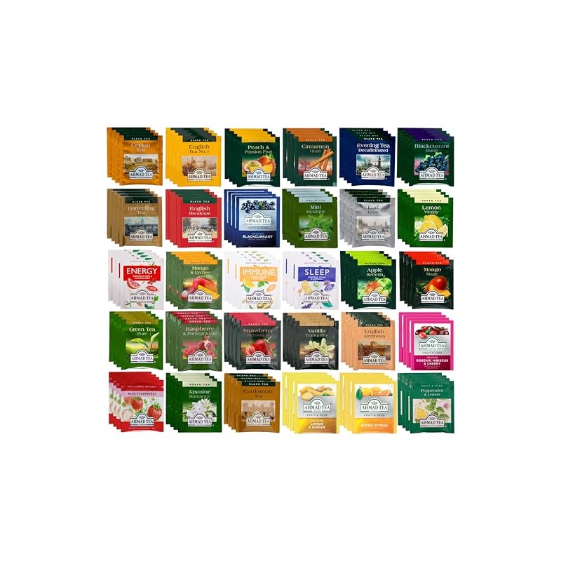 Ahmad Tea Sampler Assortment, Ahmad Variety Pack (120 Count), 30