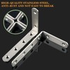 Sayayo 4pcs 125mm x 75mm Brushed Stainless Steel Shelf Support