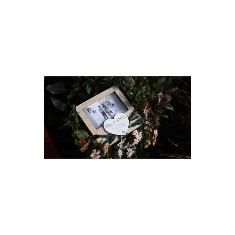 BallarArt CO Engagement Photo Frame with Heart Design, Romantic Couple