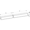 ECO Square spindle, 9 mm, split 50/75 mm (push pin)