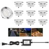 YZGWZLD Recessed LED Deck Lights Kits,10 Pack Φ2.36 Waterproof Cool