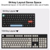 iBlancod Dual-mode Wireless Keyboard 2.4G+BT5.0 K84 Keyboard Low Axis Keyboard