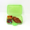 com-four® 3X Brotdose für unterwegs - Lunch-Box mit Trennwänden -