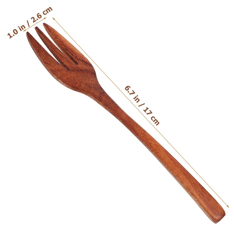 DECHOUS Wooden Forks : Handmade Japanese Style Wood Fork for