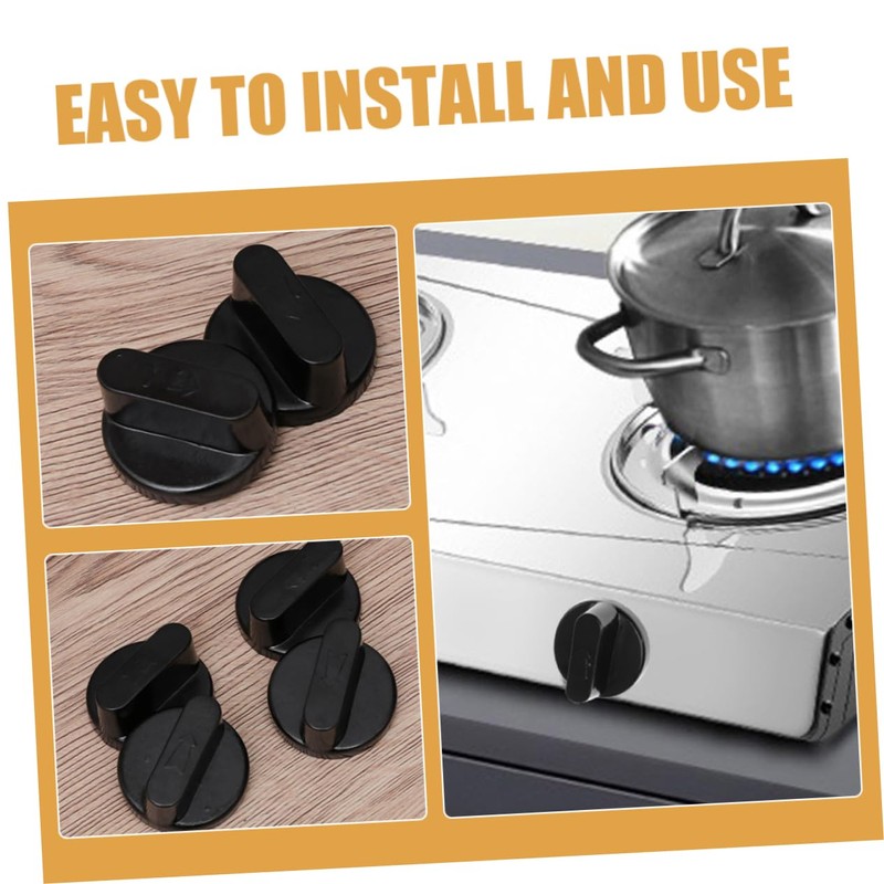 LALAFINA 2pcs Gas Stove Knobs Replacement Easy to Use Control