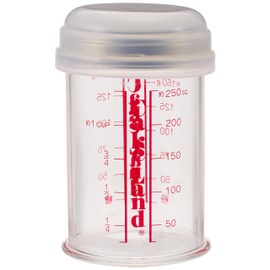 タイガークラウン パウダー缶 クリア 75×120mm 粉糖ふり メタクリル樹脂 ステンレス網 目盛付 カバー付 81