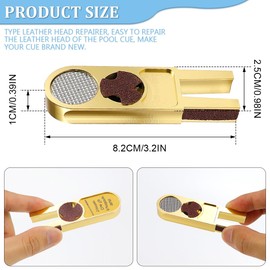 UPIQNG Billiard Cue Tip Tool U Shape Billiards Cue Tip Trimmer Pool Cue Tip Stick Shaper Sanders Portable 3 in 1 Multifunction Mini Pool Cue Tip Repair Tool Snooker Supply