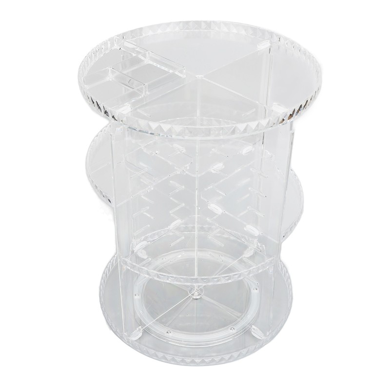 360 Degree Rotation Rotating Makeup Organizer Transparent Stable Base Cosmetic