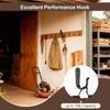 BREYDROK 20-Pack Towel Hooks for Bathroom, Heavy Duty Black Metal