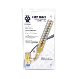 Appli Parts APHT-1D2 Double Burner Hand Torch for Soldering Brazing with Map or Propane Fuel Swivel Tip for uses in Plumbing Refrigeration air Conditioning and More