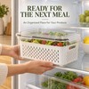 Produce Storage Containers for Fridge with Removable Colanders & Locking
