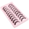 Parriparri Artificial Eyelashes D Curl Fake Russian False Eyelashes 10