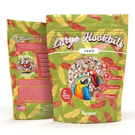 Mycelium Organic Large Hookbill Feed (5 LB Bag) | Balanced Bird Food for Large Pet Birds| High-Protein Seed Mix | Supports Energy & Digestion | USA-Grown, Non-GMO