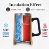 Insulated Beer Stein Tumblers, Orange, 24 ounces(No Straw, No Lid)