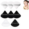 LUYING Uderpuff Triangular Puff (White + Black) 8 Pieces, Fits