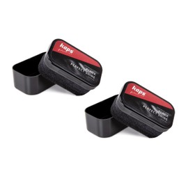 Kaps Perfect Shine Polishing Sponge (Pack of 2), Double Pack Black Polishing Sponge for a Neat Look, Instant Shine for Leather and Synthetic Shoes, Easy to Use, Durable, Compact, black