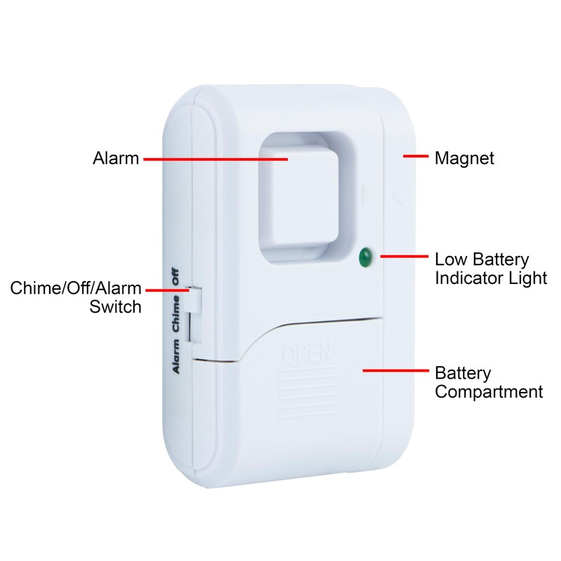GE Personal Security Window and Door Alarm, 4 Pack, DIY
