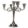 Metal Candelabra Black 5 Arms Elegant Colorfast Stable Wide Base