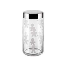 Alessi Girotondo Jar – Glass – Stainless Steel – Diameter 10.5 cm – 1.5 L