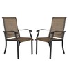 NUU GARDEN Patio Dining Chairs Set of 2, Indoor/Outdoor Textilene