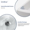 Lordear Wall Mount Corner Bathroom Sink 18 Inch White Ceramic