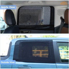 Aunginsy Rear Window Sun Shade Compatible with Ford Maverick 2022-2024 Car Rear Side Window Shades Elasticized Shade Breathable Mesh Window Screens Privacy Protection, Anti-UV for Baby/Pets/Camping