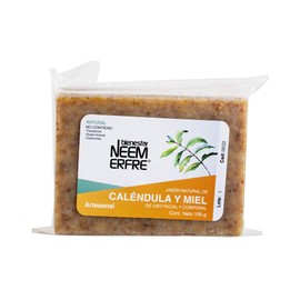 bienestar NEEM ERFRE Jabón Natural Artesanal Calendula y Miel con Aceite Neem Oliva Tea Tree -Sin Parabenos Petrolatos Grasa Animal-150 g c/u - 5.29 oz each (Individual)