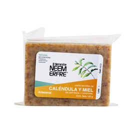 bienestar NEEM ERFRE Jabón Natural Artesanal Calendula y Miel con Aceite Neem Oliva Tea Tree -Sin Parabenos Petrolatos Grasa Animal-150 g c/u - 5.29 oz each (Individual)