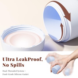 Trimcoo New Travel Toiletry Containers [Ultra Leakproof] TSA-Approved, PLA Hard Shell Jars with 5 Magnetic Labels, Wide Mouth Bottles for Lotion, Cleanser, Shampoo, Conditioner, Blue, 3 Pack, 1OZ