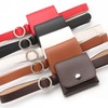 CHROME CRANE BLT036 Women's Leather Belt, Waist Bag, Pouch, Small