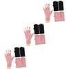 Healvian 3sets Manicure Nail Gloves Fingerless Hand Gloves for Gel