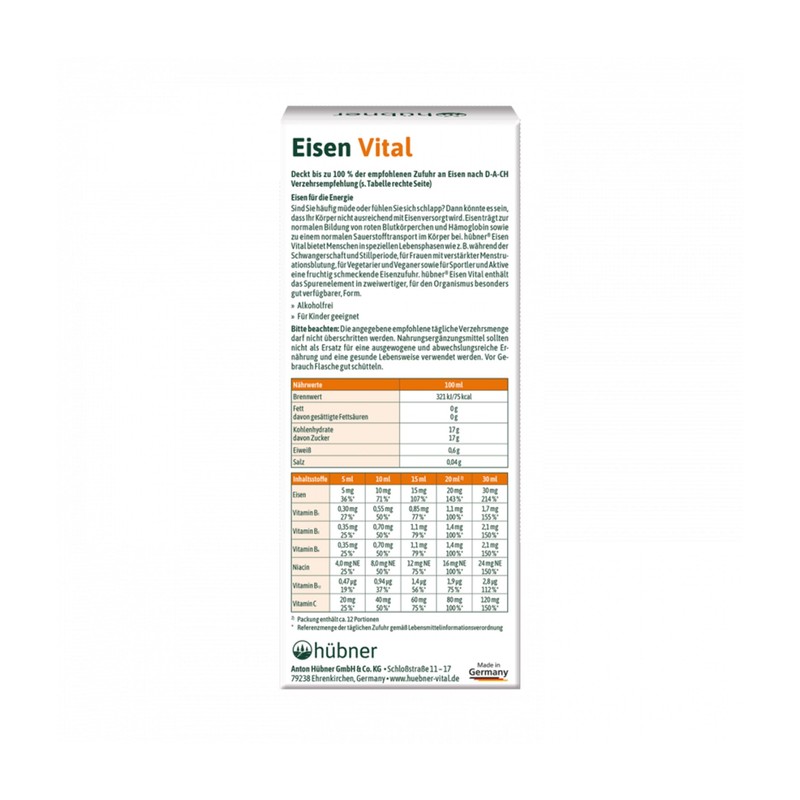 Hübner Iron Vital Liquid (1 x 250 ml)
