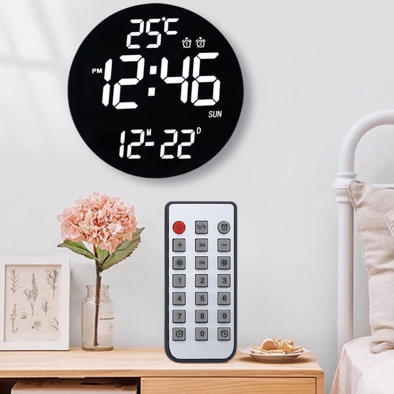 HZDHCLH Clock Digital Large Screen Digital Clock with Remote Control