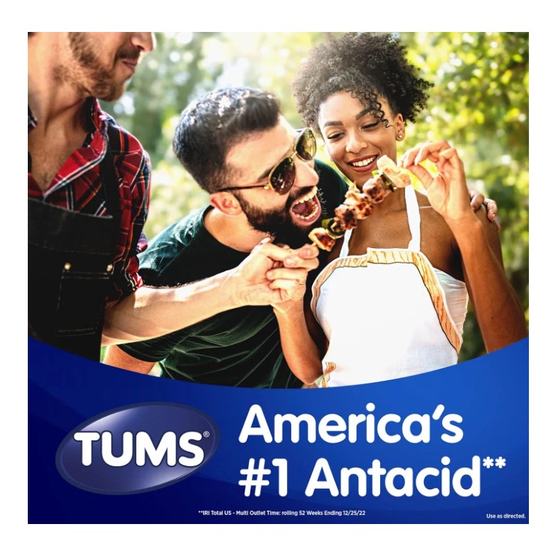 TUMS Naturals Ultra Strength Antacid, Black Cherry & Watermelon -