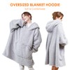 Mia&Coco Hoodie Blanket Women and Men, Oversized Hooded Blanket Hoodie