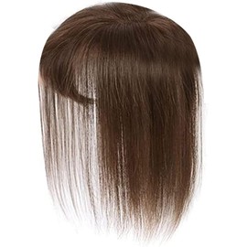 Adornos para el cabello con clip, postizos con corona recta, tupé marrón claro de 25 cm para una pérdida de cabello leve, cubierta volumen, gris