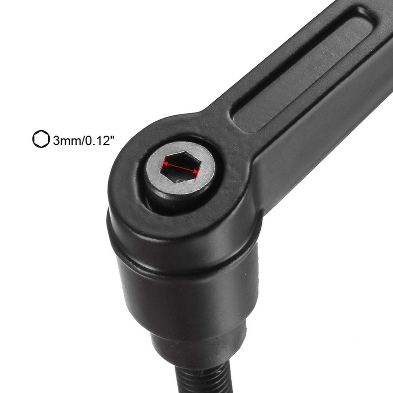 sourcing map M6 x 50mm Handle Adjustable Clamping Lever Thread