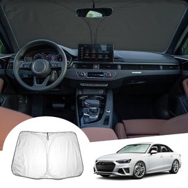 GAFAT Compatible with A4 B9 B8/A5 F5 8T 2009-2024 2025 Sun Protection Front Windscreen Inside, A4 Windscreen Parasol Sun Visor, Cooling, UV Protection, A4 Accessories